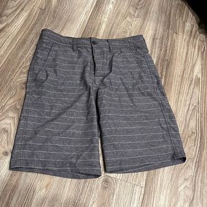 Grey striped swim trunks